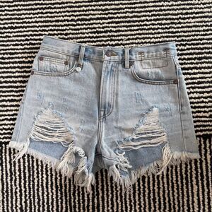 R13 shredded denim jean shorts M made in Italy